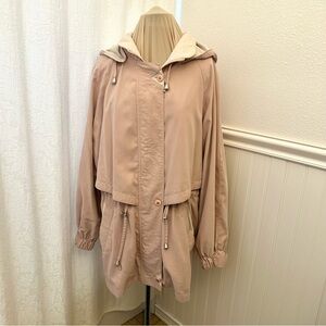 Pink and Bone polyester microfiber coat sz L